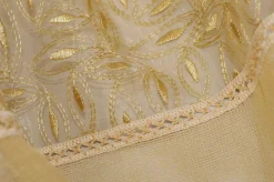 TESSUTO TENDINO ORGANZA RICAMATA OCRA