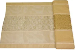 TESSUTO TENDINO ORGANZA RICAMATA OCRA