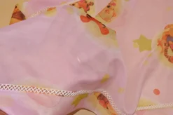 TESSUTO TENDINO WINNIE POOH FONDO ROSA