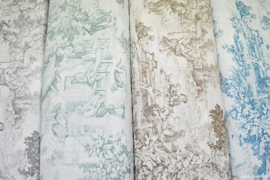 TESSUTO TOILE DE JOUY PURO COTONE PER LENZUOLA