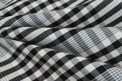 TESSUTO TOVAGLIA ANTIMACCHIA SCOZZESE BIANCO/NERO