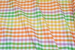 TESSUTO TOVAGLIA ANTIMACCHIA MULTICOLOR ARANCIO LILLA