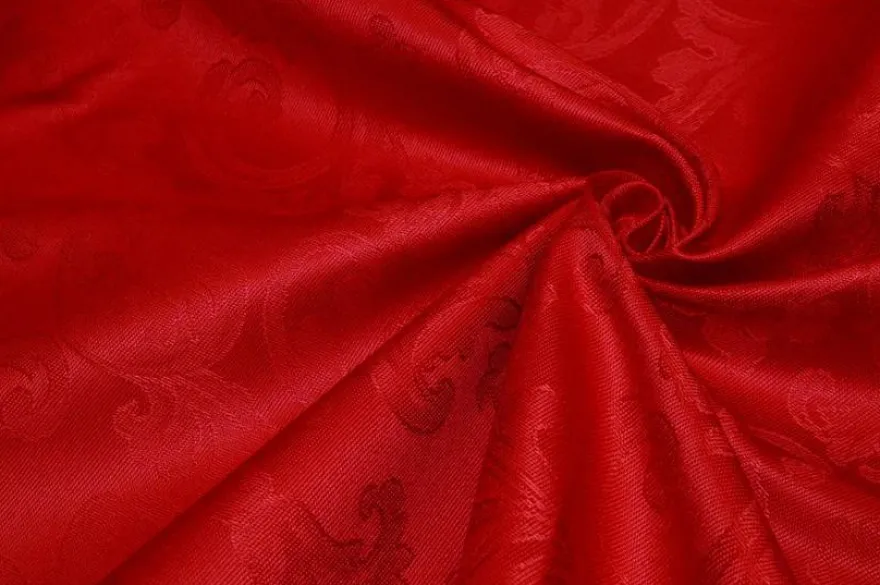 TESSUTO TOVAGLIA FIANDRA DAMASCATO ROSSO