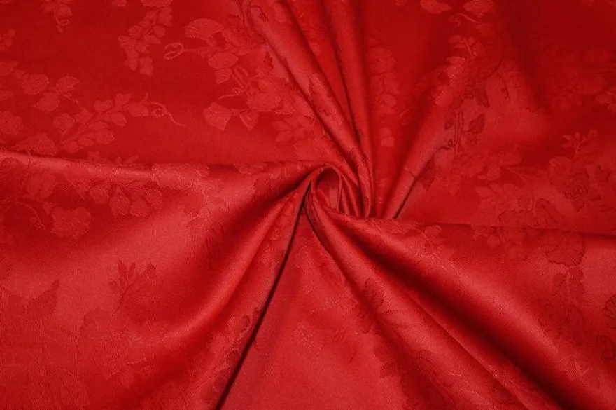 TESSUTO TOVAGLIA FIANDRA PURO COTONE LINDA ROSSA