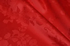 TESSUTO TOVAGLIA FIANDRA PURO COTONE LINDA ROSSA
