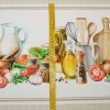 TESSUTO TOVAGLIA PURO COTONE DISEGNO CUCINA