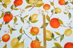 TESSUTO TOVAGLIA PURO COTONE DISEGNO AGRUMI