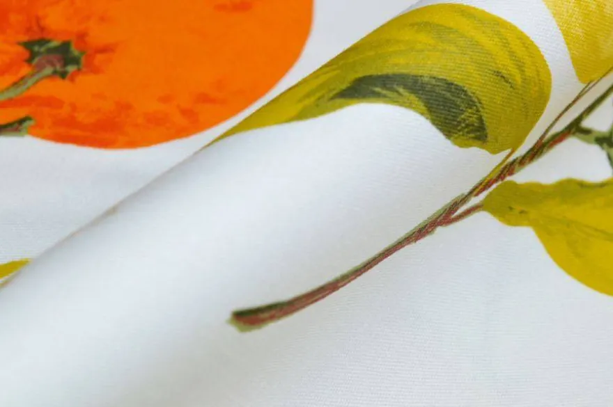 TESSUTO TOVAGLIA PURO COTONE DISEGNO AGRUMI