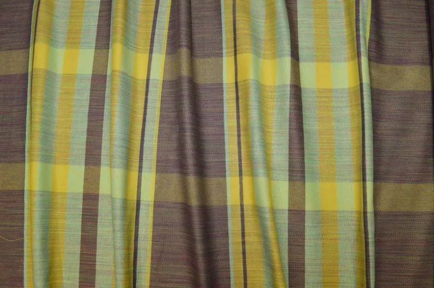 TESSUTO TOVAGLIA PURO COTONE SCACCO VIOLA