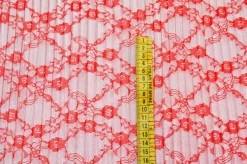 TESSUTO TULLE PLISSETTATO ROSSO