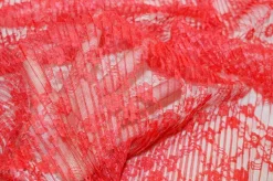 TESSUTO TULLE PLISSETTATO ROSSO