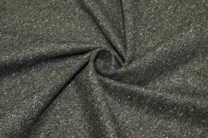 TESSUTO TWEED LANA STRETCH VERDE