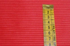 TESSUTO VELLUTO A COSTE 500 RIGHE ROSSO