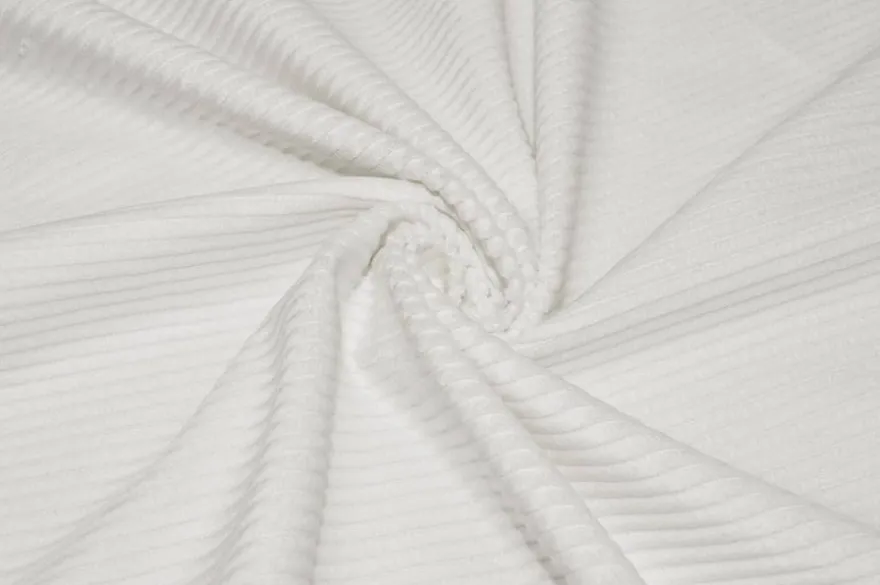 TESSUTO VELLUTO A COSTE 330 RIGHE BIANCO NATURALE