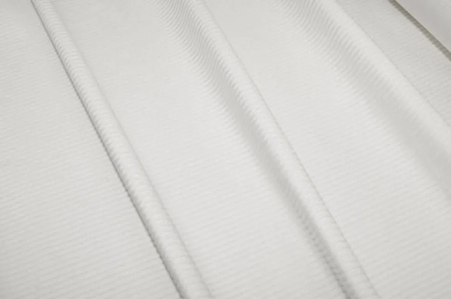 TESSUTO VELLUTO A COSTE 330 RIGHE BIANCO NATURALE