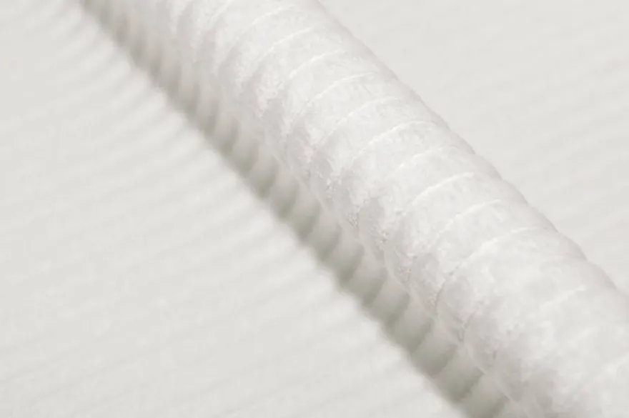 TESSUTO VELLUTO A COSTE 330 RIGHE BIANCO NATURALE
