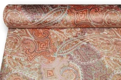 TESSUTO VELLUTO ARREDO STAMPA CASHMERE DIGITALE COLOR TERRA