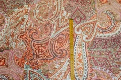 TESSUTO VELLUTO ARREDO STAMPA CASHMERE DIGITALE COLOR TERRA