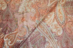 TESSUTO VELLUTO ARREDO STAMPA CASHMERE DIGITALE COLOR TERRA