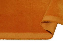 TESSUTO VELLUTO LISCIO PURO COTONE COLOR ZUCCA