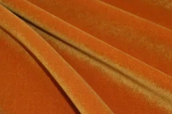 TESSUTO VELLUTO LISCIO PURO COTONE COLOR ZUCCA