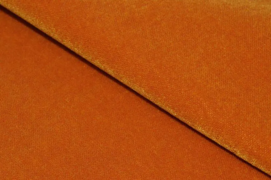 TESSUTO VELLUTO LISCIO PURO COTONE COLOR ZUCCA