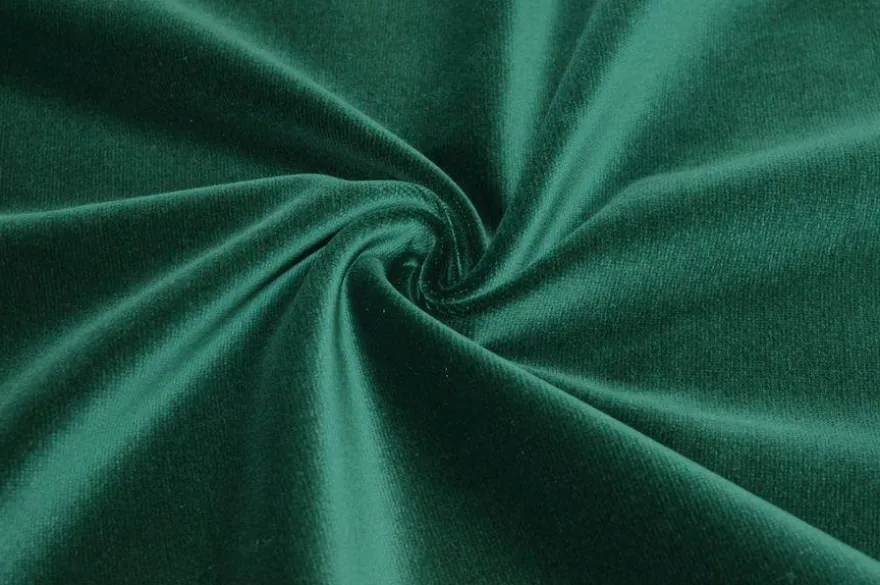 TESSUTO VELLUTO LISCIO PURO COTONE VERDE
