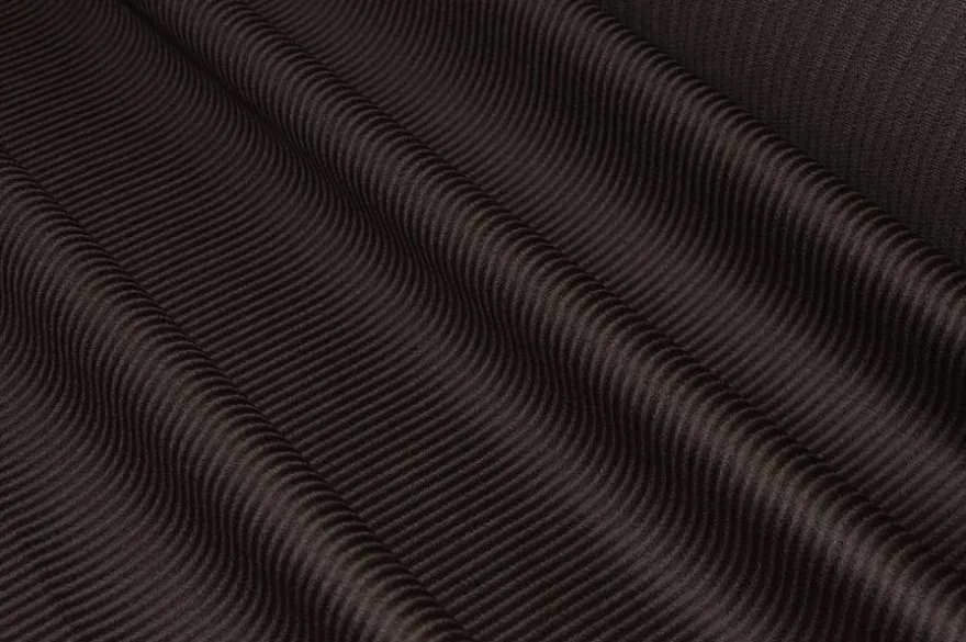 TESSUTO VELLUTO PURO COTONE A COSTE 480 RIGHE MARRONE