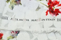 TESSUTO VISCOSA DEVOREH FIORE ROSSO