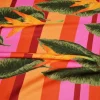 TESSUTO VISCOSA FANTASIA TROPICALE ARANCIO