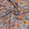 TESSUTO VISCOSA/LINO FANTASIA CASHMERE ARANCIO BLU