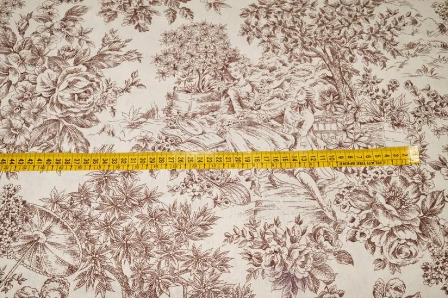 TOILE DE JOUY MISTO COTONE BEIGE