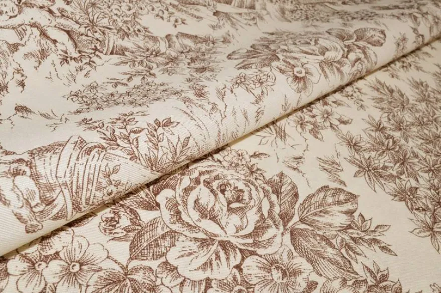 TOILE DE JOUY MISTO COTONE BEIGE