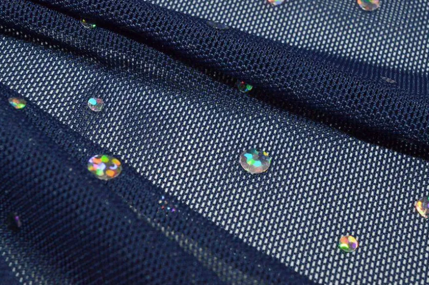 TULLE ELASTICIZZATO CON PAILLETTES