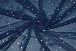 TULLE ELASTICIZZATO CON PAILLETTES