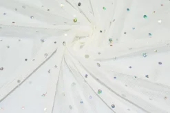 TULLE ELASTICIZZATO CON PAILLETTES