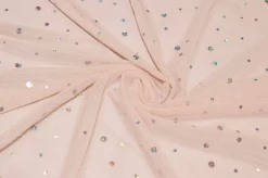 TULLE ELASTICIZZATO CON PAILLETTES