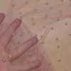 TULLE ROSA CON PERLINE APPLICATE